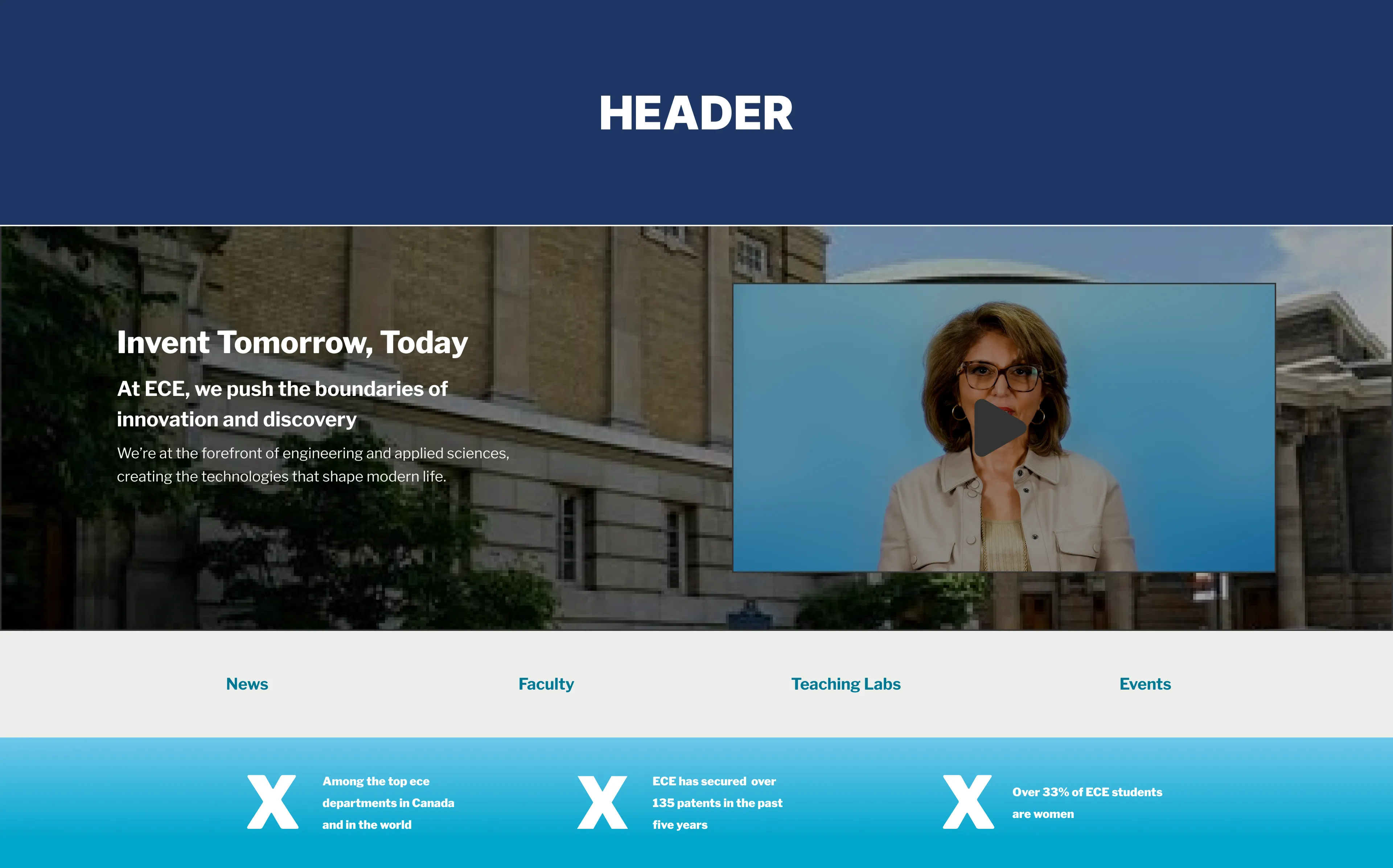 ECE's Homepage Hero Section